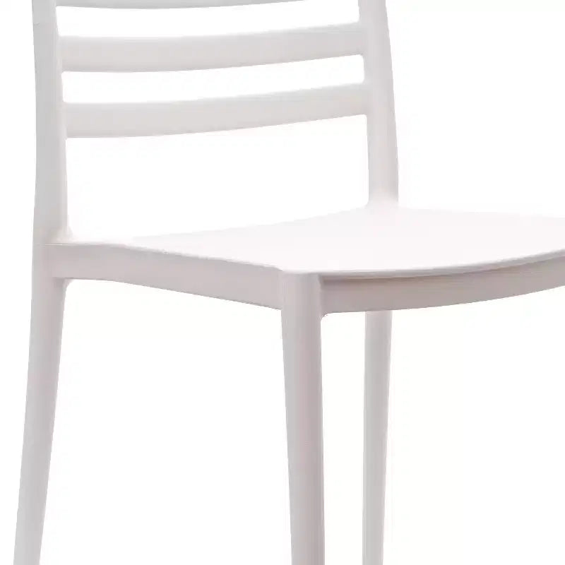 Flash Furniture Bridgeport Lot de 4 Chaises de Patio Empilables Intérieur-Extérieur avec Dossier à Lattes, Chaise en Résine Tout Temps de Qualité Commerciale