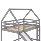 Lit superposé cabane Whisen une place avec toboggan et échelle