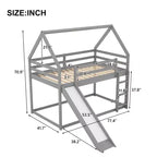 Lit superposé cabane Whisen une place avec toboggan et échelle