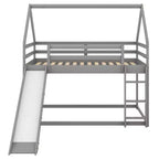 Lit superposé cabane Whisen une place avec toboggan et échelle