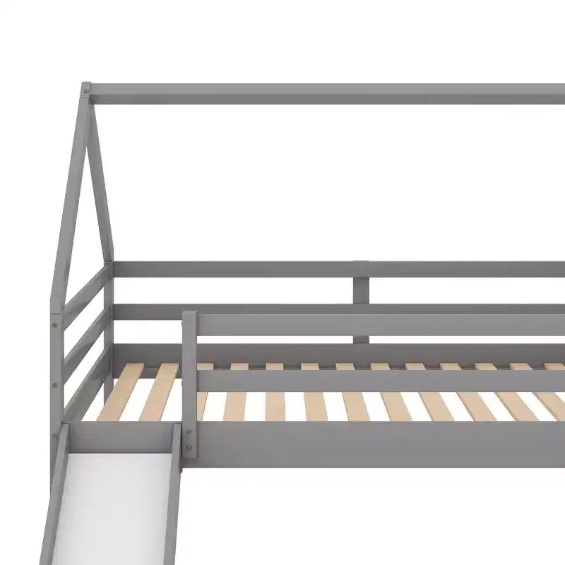 Lit superposé cabane Whisen une place avec toboggan et échelle