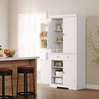 Meuble de rangement pour garde-manger de cuisine de 183 cm, avec 2 tiroirs, 2 placards, 3 étagères réglables, 6 étagères de porte, armoire autoportante pour cuisine et salon