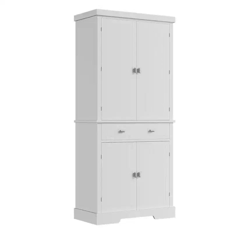 Meuble de rangement pour garde-manger de cuisine de 183 cm, avec 2 tiroirs, 2 placards, 3 étagères réglables, 6 étagères de porte, armoire autoportante pour cuisine et salon