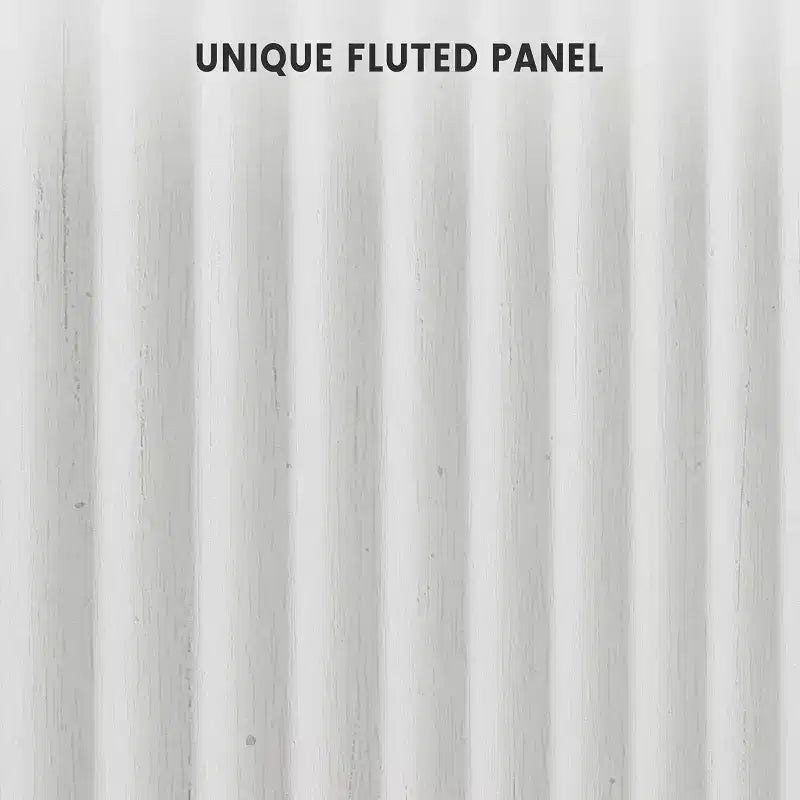 Meuble de buffet de ferme Acekool – Portes cannelées et étagères réglables pour cuisine, salle à manger et salon (chêne naturel)