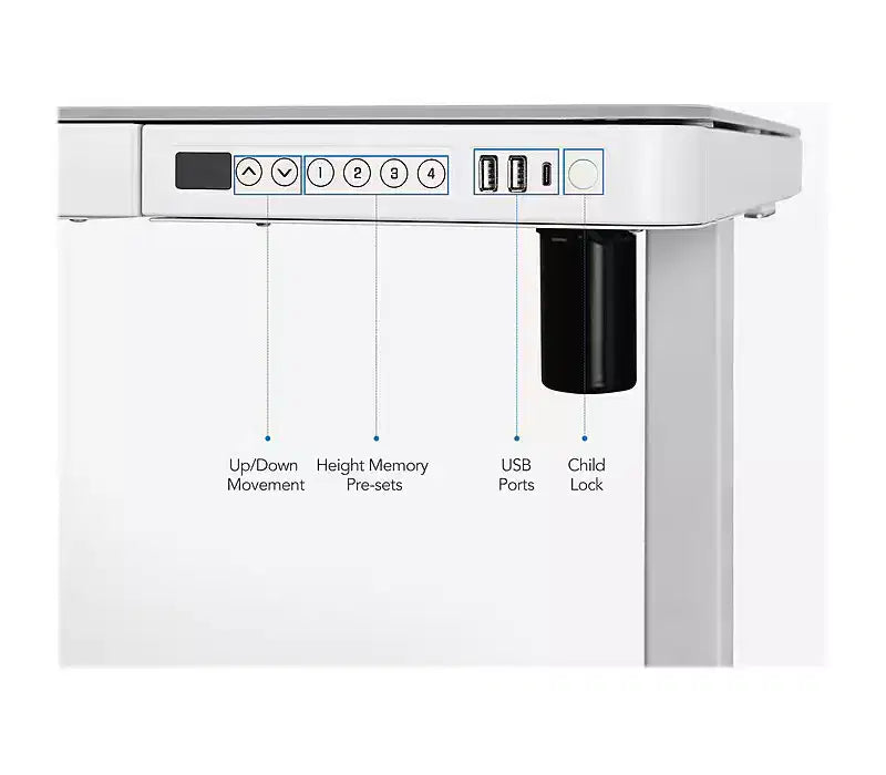 Bureau assis-debout électrique réglable en hauteur FlexiSpot série EW8