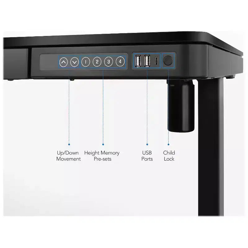 Bureau assis-debout électrique réglable en hauteur FlexiSpot série EW8