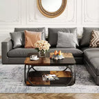 MAYEERTY 39 Table Basse Carrée Polyvalente Surface Lisse Facile à Nettoyer pour Salon