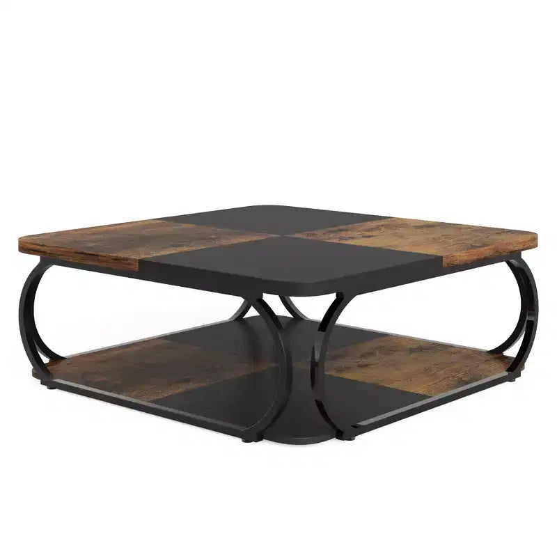MAYEERTY 39 Table Basse Carrée Polyvalente Surface Lisse Facile à Nettoyer pour Salon