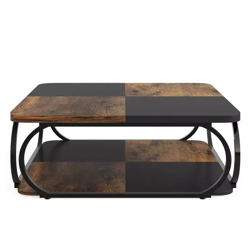 MAYEERTY 39 Table Basse Carrée Polyvalente Surface Lisse Facile à Nettoyer pour Salon