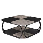MAYEERTY 39 Table Basse Carrée Polyvalente Surface Lisse Facile à Nettoyer pour Salon