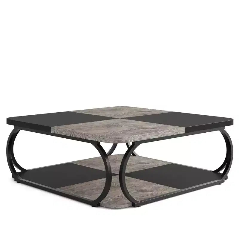MAYEERTY 39 Table Basse Carrée Polyvalente Surface Lisse Facile à Nettoyer pour Salon