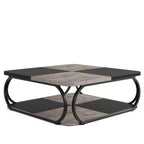 MAYEERTY 39 Table Basse Carrée Polyvalente Surface Lisse Facile à Nettoyer pour Salon