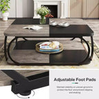 MAYEERTY 39 Table Basse Carrée Polyvalente Surface Lisse Facile à Nettoyer pour Salon
