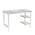 Oslo Chrome/Glass Desk - Charcoal - SEI