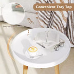 Costway Table d'appoint ronde Canapé Table Basse Table d'appoint Table de Chevet Meuble de Maison