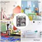 Étagère à livres 3 niveaux pour enfants de 80 cm de hauteur, meuble de rangement pour jouets, organisateur de jouets à 5 casiers pour chambre, couloir, salon et crèche