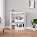 Étagère à livres 3 niveaux pour enfants de 80 cm de hauteur, meuble de rangement pour jouets, organisateur de jouets à 5 casiers pour chambre, couloir, salon et crèche