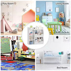 Étagère à livres 3 niveaux pour enfants de 80 cm de hauteur, meuble de rangement pour jouets, organisateur de jouets à 5 casiers pour chambre, couloir, salon et crèche