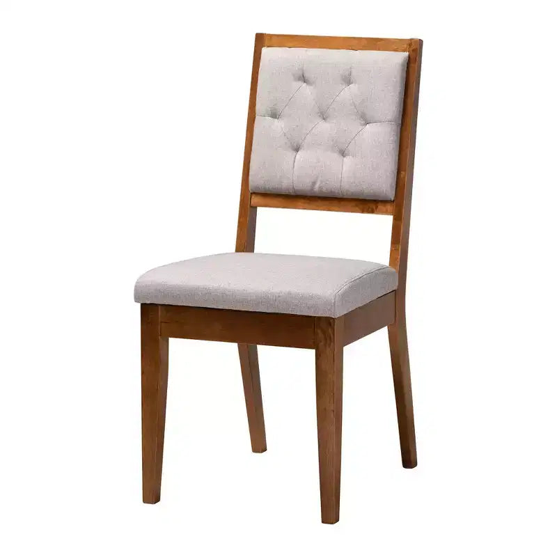 Ensemble de salle à manger 5 pièces Baxton Studio Mana en bois gris et noyer marron, de style moderne