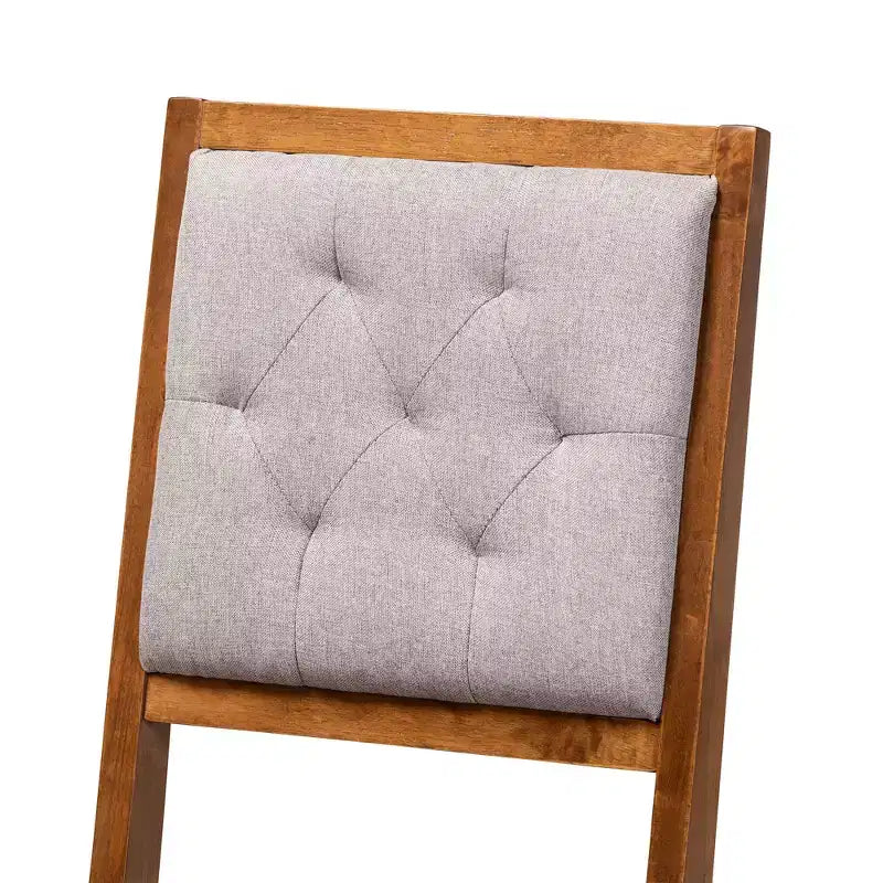 Ensemble de salle à manger 5 pièces Baxton Studio Mana en bois gris et noyer marron, de style moderne