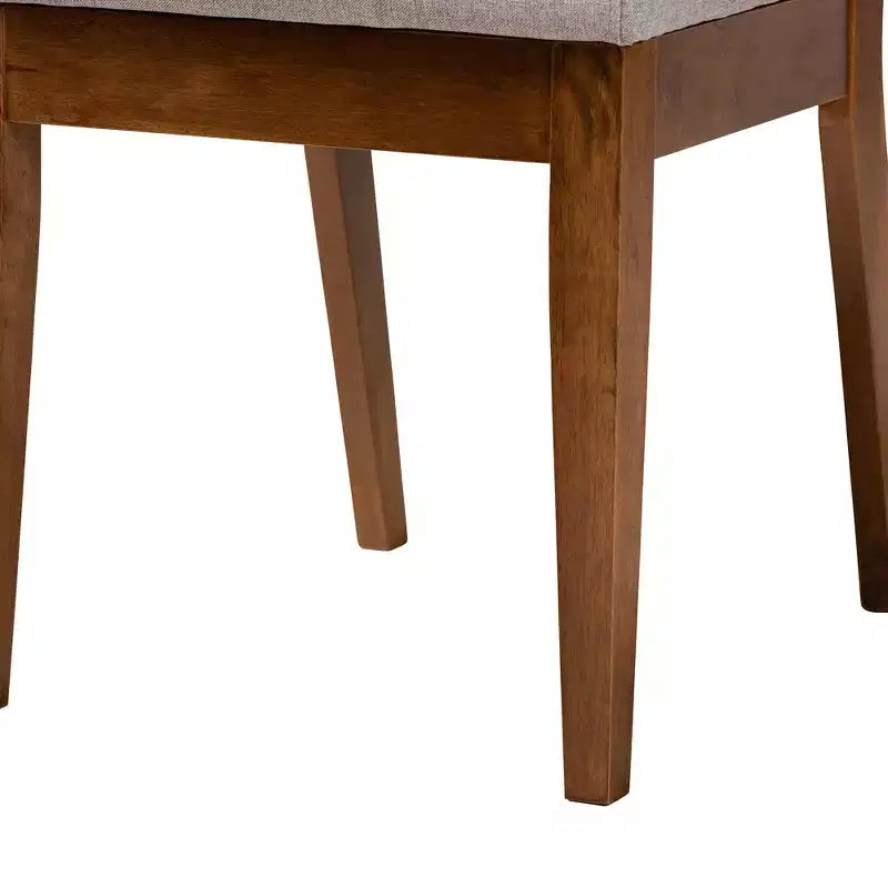 Ensemble de salle à manger 5 pièces Baxton Studio Mana en bois gris et noyer marron, de style moderne
