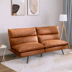 Canapé-lit futon convertible Dyonery 71,3", futon en mousse à mémoire de forme avec dossier réglable, petit canapé-lit pliant pour salon