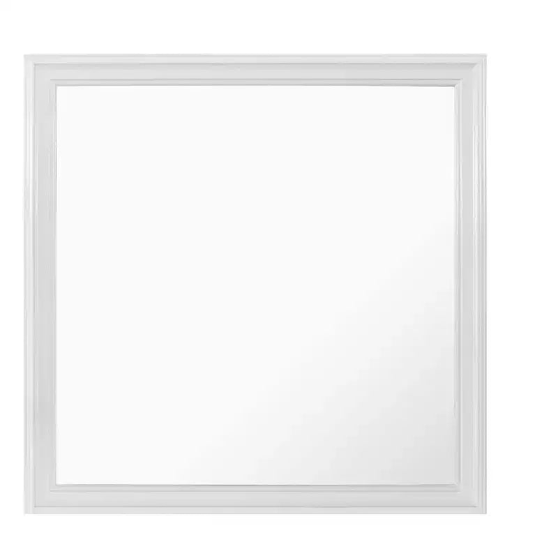 HomeRoots 38 White Square Wood Framed Accent Mirror