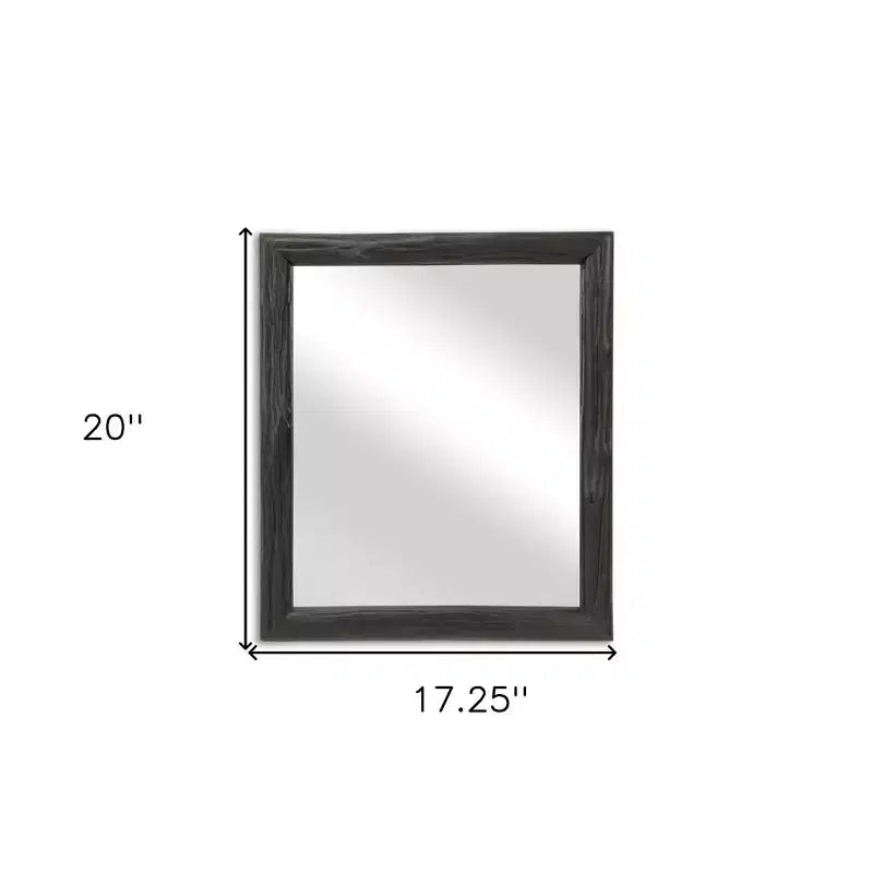 Miroir d'appoint HomeRoots 20 en bois massif noir