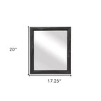 Miroir d'appoint HomeRoots 20 en bois massif noir