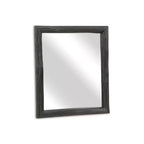 Miroir d'appoint HomeRoots 20 en bois massif noir