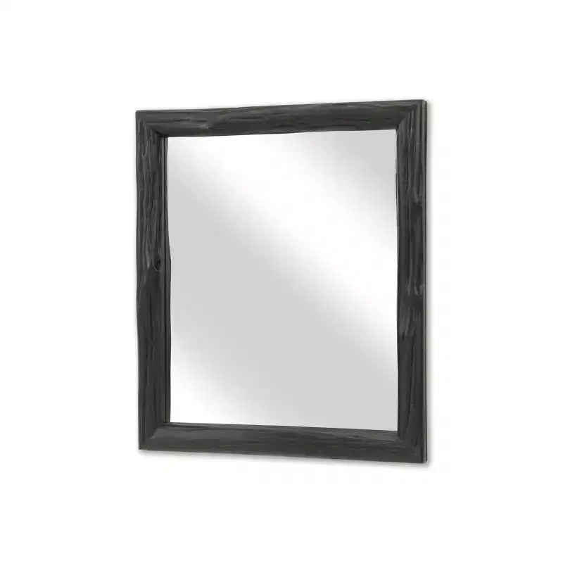 Miroir d'appoint HomeRoots 20 en bois massif noir