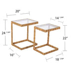 Tables gigognes en jacinthe d'eau Ismaya – Lot de 2 – Naturel – SEI