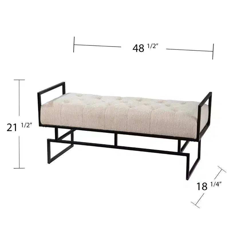 Banc rembourré Coniston - Beige - SEI