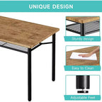 Ensemble de table à manger pour 4 personnes, avec 4 chaises, ensemble de meubles de salle à manger rectangulaire 5 pièces avec étagère de rangement pour petit espace, appartement, dînette