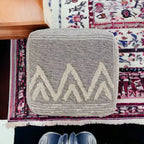 HomeRoots Pouf-ottoman 16 gris en tissu