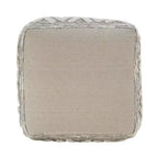 HomeRoots Pouf-ottoman 16 gris en tissu