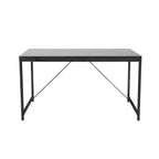 HomeRoots 47 Bureau en bois noir et acier inoxydable