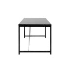HomeRoots 47 Bureau en bois noir et acier inoxydable
