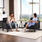 Fauteuil d'appoint Karl Home de 31 pouces en lin avec accoudoir incliné