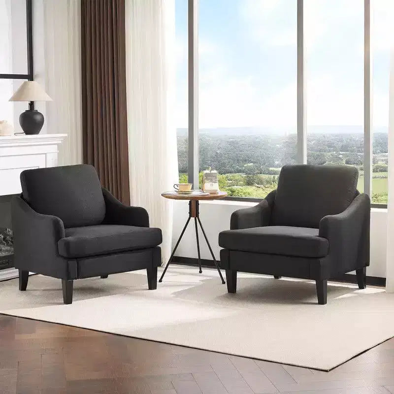 Fauteuil d'appoint Karl Home de 31 pouces en lin avec accoudoir incliné
