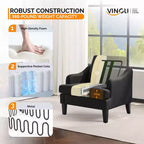 Fauteuil d'appoint Karl Home de 31 pouces en lin avec accoudoir incliné
