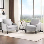 Fauteuil d'appoint Karl Home de 31 pouces en lin avec accoudoir incliné