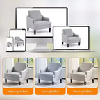 Fauteuil d'appoint Karl Home de 31 pouces en lin avec accoudoir incliné
