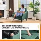 Fauteuil d'appoint Karl Home de 31 pouces en lin avec accoudoir incliné