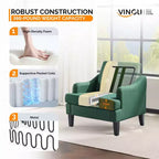 Fauteuil d'appoint Karl Home de 31 pouces en lin avec accoudoir incliné