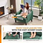 Fauteuil d'appoint Karl Home de 31 pouces en lin avec accoudoir incliné
