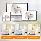 Fauteuil d'appoint Karl Home de 31 pouces en lin avec accoudoir incliné