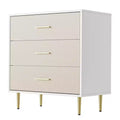 Modern White Nightstand for Bedroom, 3 Drawer Dresser, Small Bedside Table Night Stand, Wooden Nightstand with Drawers for Bedroom, Living Room