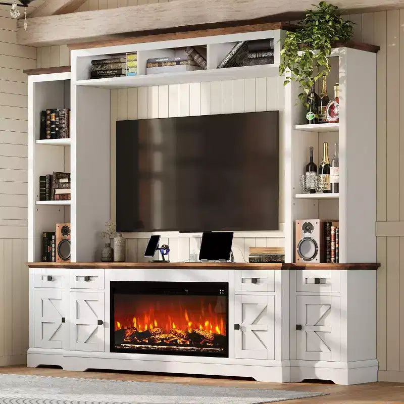 Meuble TV de ferme AMERLIFE avec cheminée