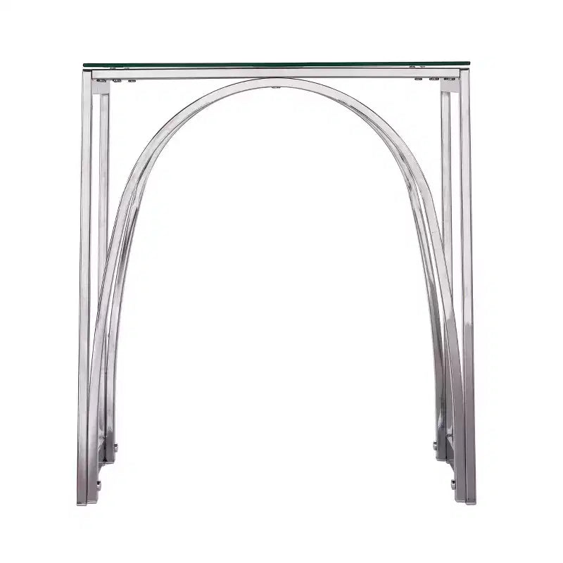 Stevenly Square Glass-Top End Table - Charcoal - SEI